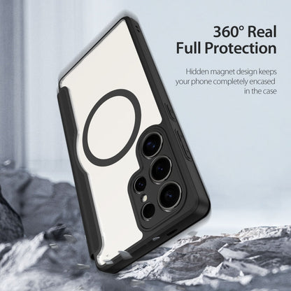 For Samsung Galaxy S25 Ultra 5G DUX DUCIS Skin X Pro Series Magsafe PC + TPU Phone Leather Case(Black)