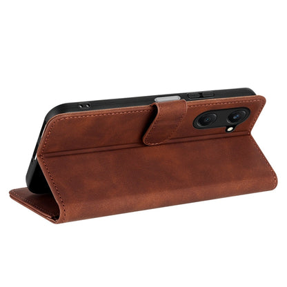 For vivo Y37 / Y36t / Y03 / Y18 AZNS Skin Feel Calf Texture Flip Leather Phone Case(Brown)