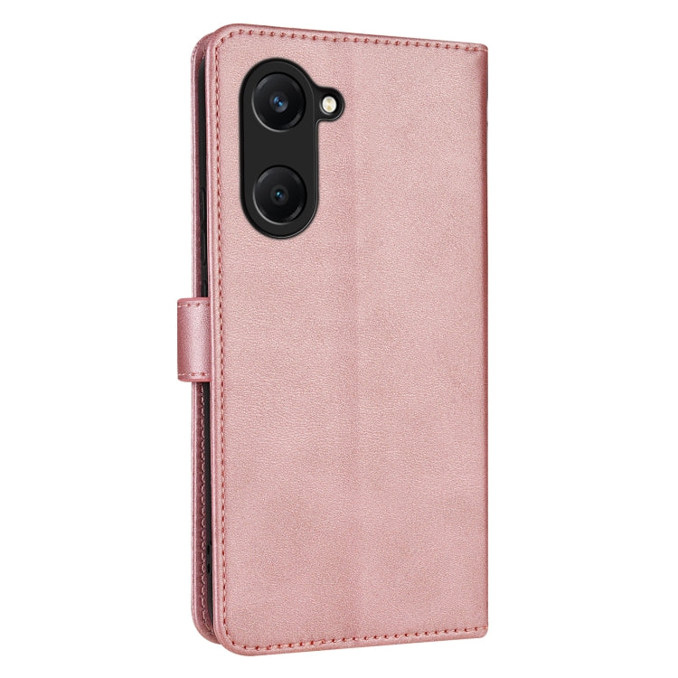 For vivo Y37 / Y36t / Y03 / Y18 AZNS Skin Feel Calf Texture Flip Leather Phone Case(Rose Gold)