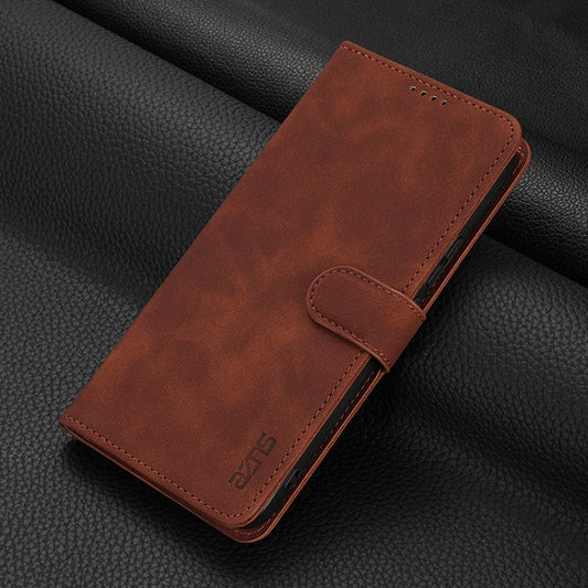 For vivo Y300 Pro AZNS Skin Feel Calf Texture Flip Leather Phone Case(Brown)