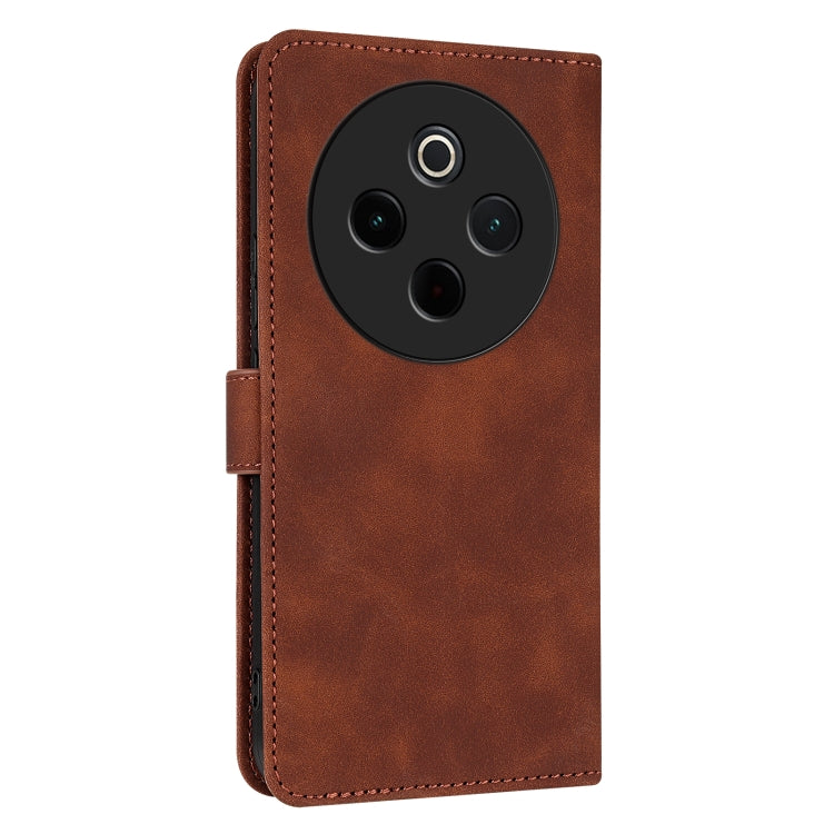 For vivo Y300 Pro AZNS Skin Feel Calf Texture Flip Leather Phone Case(Brown)