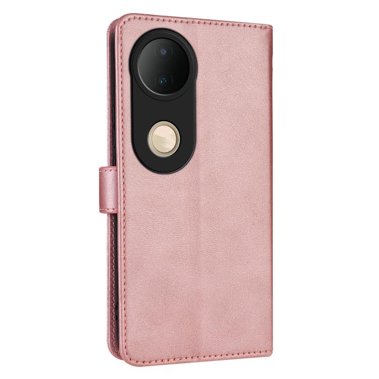 For vivo S20 AZNS Skin Feel Calf Texture Flip Leather Phone Case(Rose Gold)