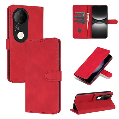 For vivo S20 Pro AZNS Skin Feel Calf Texture Flip Leather Phone Case(Red)