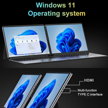 Tablette PC Pipo W14 14,1 pouces 2 en 1, 16 Go+512 Go, Windows 11 Intel Alder Lake N100 Quad Core, avec étui en cuir et clavier