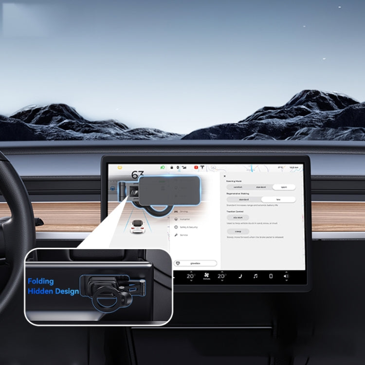 Support de Téléphone Magnétique pour Console Centrale de Voiture USAMS US-ZJ076 (Noir)