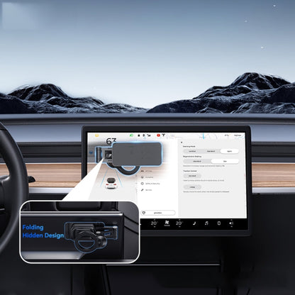 Support de Téléphone Magnétique pour Console Centrale de Voiture USAMS US-ZJ076 (Noir)