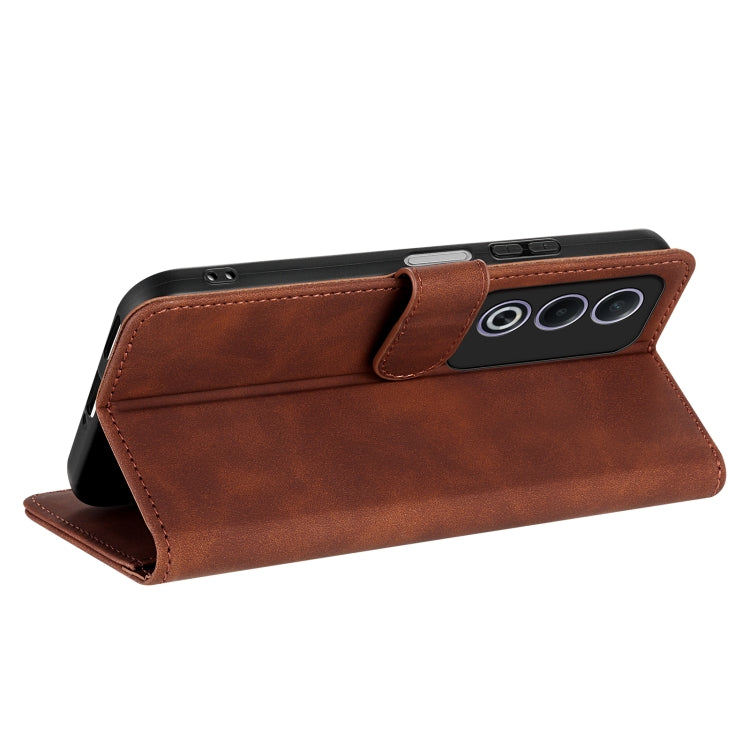 For OPPO A3x 5G / A3 Energy 5G AZNS Skin Feel Calf Texture Flip Leather Phone Case(Brown)