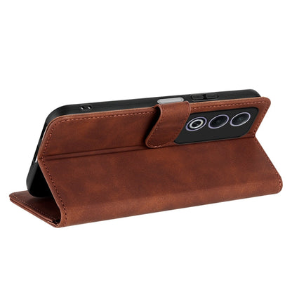 For OPPO A3x 5G / A3 Energy 5G AZNS Skin Feel Calf Texture Flip Leather Phone Case(Brown)