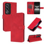 Pour OPPO A3x 5G / A3 Energy 5G AZNS Étui de téléphone en cuir à rabat texture veau toucher peau (Rouge)