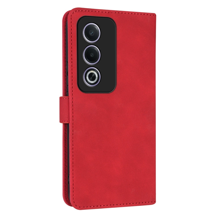 Pour OPPO A3x 5G / A3 Energy 5G AZNS Étui de téléphone en cuir à rabat texture veau toucher peau (Rouge)