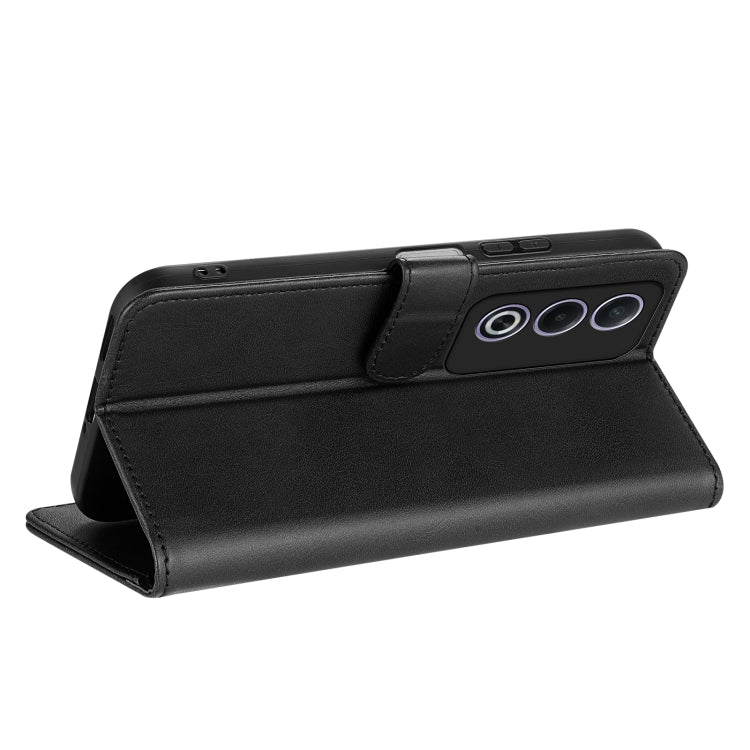 Pour OPPO A3x 5G / A3 Energy 5G Étui de téléphone en cuir à rabat AZNS avec texture de veau (Noir)