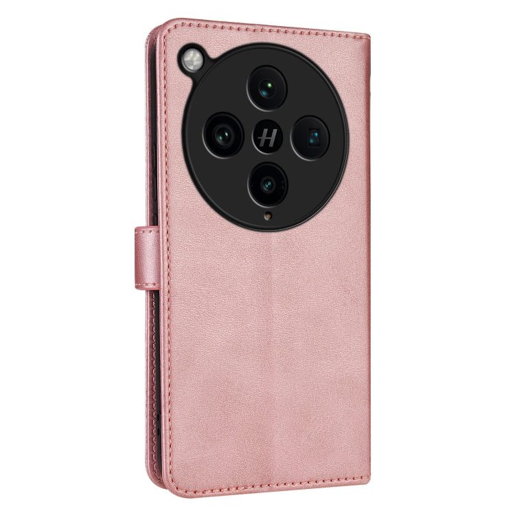 Pour l'étui de téléphone en cuir à rabat AZNS Skin Feel Calf Texture pour OPPO Find X8 Pro (Or rose)