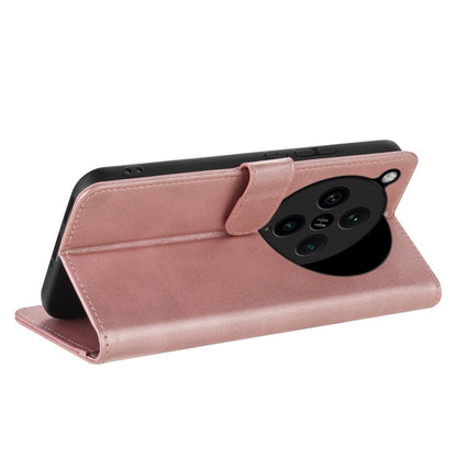 Pour l'étui de téléphone en cuir à rabat AZNS Skin Feel Calf Texture pour OPPO Find X8 Pro (Or rose)