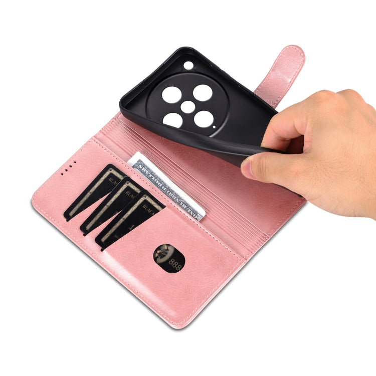 Pour l'étui de téléphone en cuir à rabat AZNS Skin Feel Calf Texture pour OPPO Find X8 Pro (Or rose)