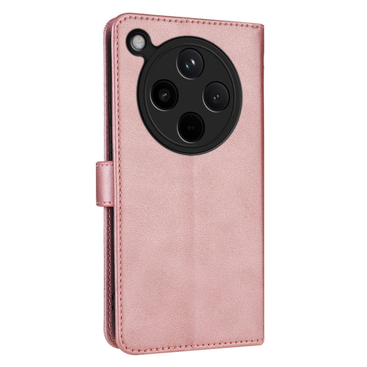 For OPPO Find X8 AZNS Skin Feel Calf Texture Flip Leather Phone Case(Rose Gold)