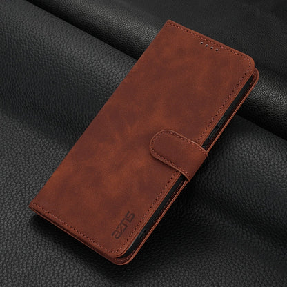 For Huawei nova 12 / nova 13 AZNS Skin Feel Calf Texture Flip Leather Phone Case(Brown)