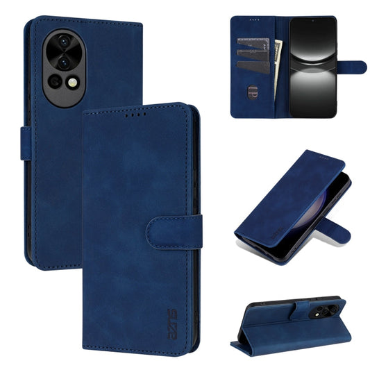 For Huawei nova 12 / nova 13 AZNS Skin Feel Calf Texture Flip Leather Phone Case(Blue)