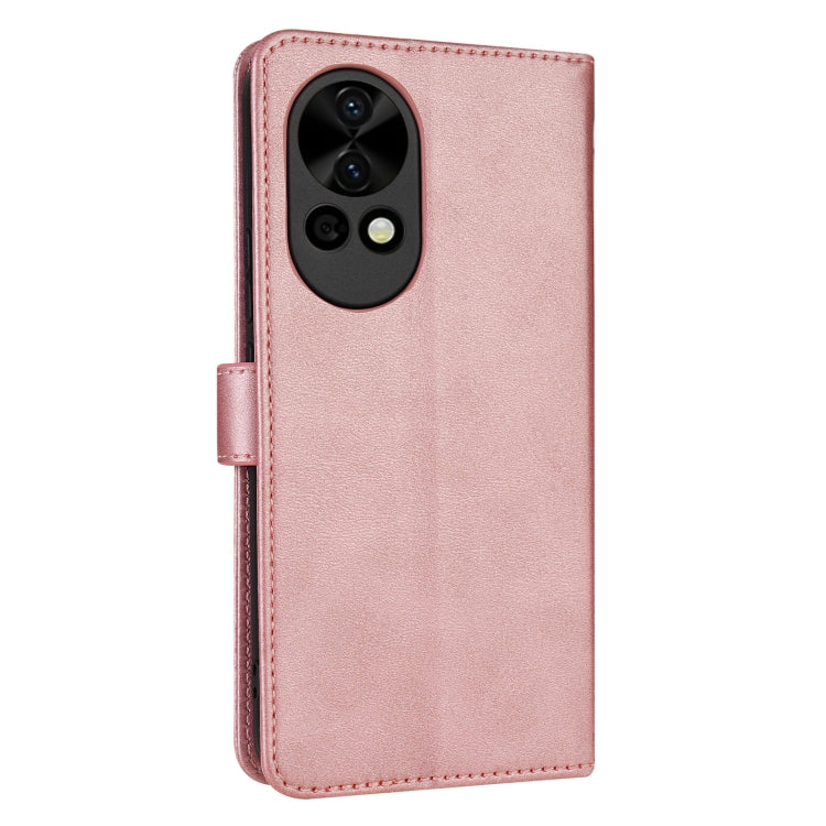 For Huawei nova 12 / nova 13 AZNS Skin Feel Calf Texture Flip Leather Phone Case(Rose Gold)