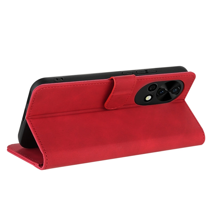 For Huawei nova 12 Pro AZNS Skin Feel Calf Texture Flip Leather Phone Case(Red)