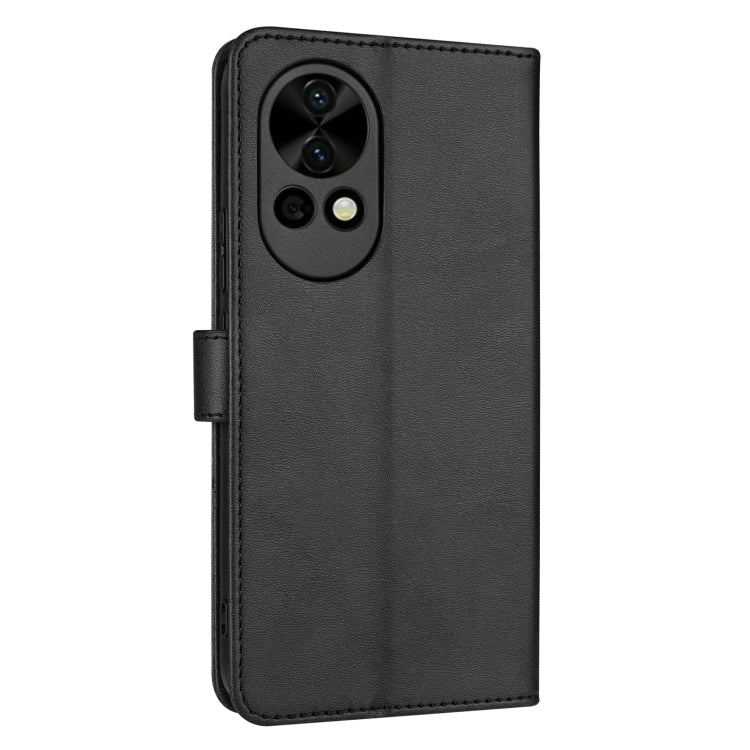 For Huawei nova 12 Pro AZNS Skin Feel Calf Texture Flip Leather Phone Case(Black)