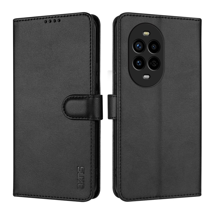 For Huawei nova 13 Pro AZNS Skin Feel Calf Texture Flip Leather Phone Case(Black)