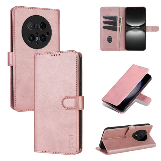 For Huawei Mate 70 Pro / 70 Pro+ AZNS Skin Feel Calf Texture Flip Leather Phone Case(Rose Gold)