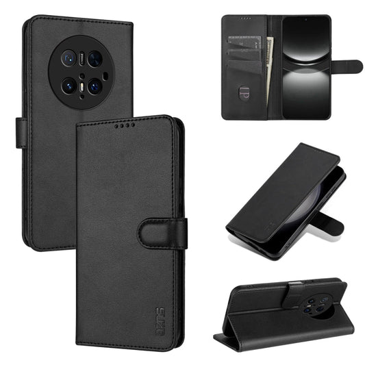 For Huawei Mate 70 Pro / 70 Pro+ AZNS Skin Feel Calf Texture Flip Leather Phone Case(Black)