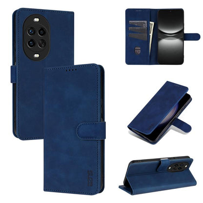 For Huawei nova 14 Pro 5G AZNS Skin Feel Calf Texture Flip Leather Phone Case(Blue)