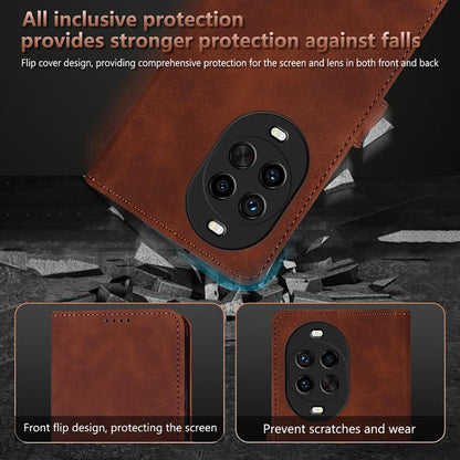 For Huawei nova 14 Pro 5G AZNS Skin Feel Calf Texture Flip Leather Phone Case(Blue)