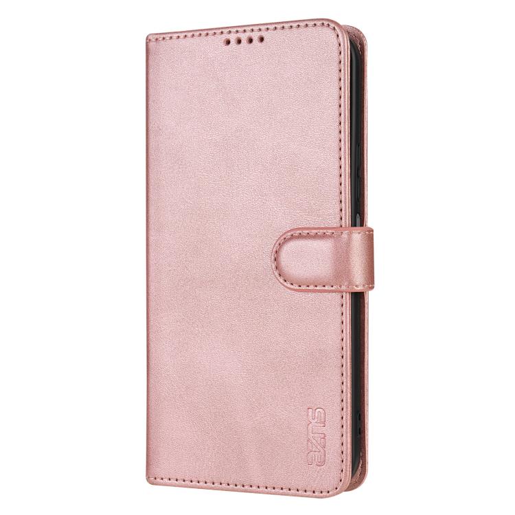 For Huawei nova 14 Pro 5G AZNS Skin Feel Calf Texture Flip Leather Phone Case(Rose Gold)