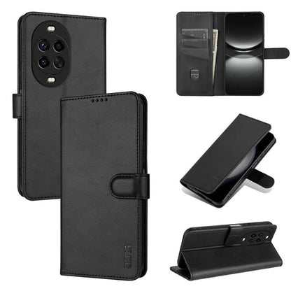 For Huawei nova 14 Pro 5G AZNS Skin Feel Calf Texture Flip Leather Phone Case(Black)