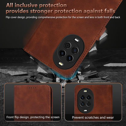 For Huawei nova 14 5G AZNS Skin Feel Calf Texture Flip Leather Phone Case(Black)