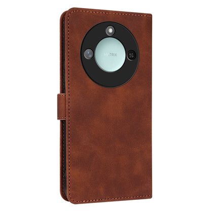 For Honor X60 AZNS Skin Feel Calf Texture Flip Leather Phone Case(Brown)