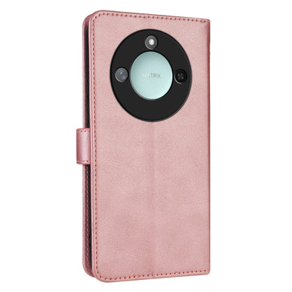 Étui de téléphone en cuir rabattable For Honor X60 AZNS avec texture en peau de veau (or rose)
