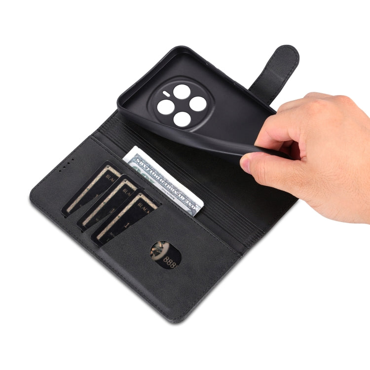 For Honor Magic7 AZNS Skin Feel Calf Texture Flip Leather Phone Case(Black)