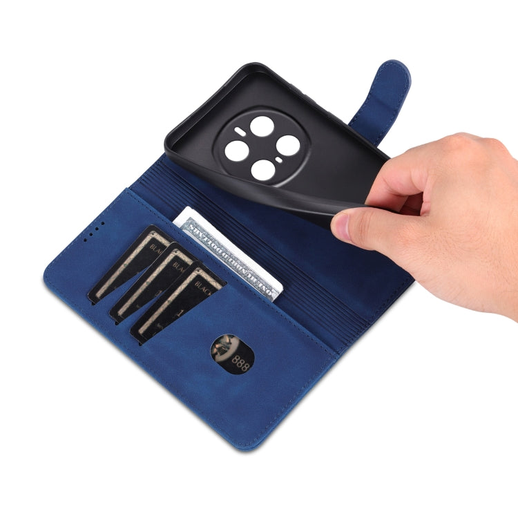 For Honor Magic7 Pro AZNS Skin Feel Calf Texture Flip Leather Phone Case(Blue)