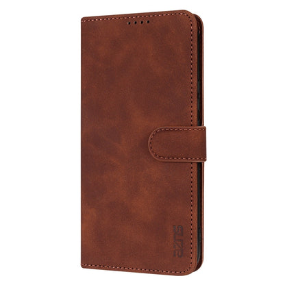 For Honor X60i AZNS Skin Feel Calf Texture Flip Leather Phone Case(Brown)