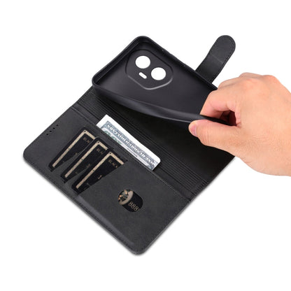 For Honor 300 AZNS Skin Feel Calf Texture Flip Leather Phone Case(Black)