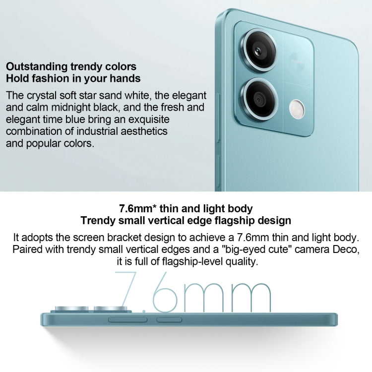 Xiaomi Redmi Note 13 5G, 6GB+128GB,  6.67 inch MIUI 14 Mediatek Dimensity 6080 Octa Core up to 2.4GHz, Network: 5G(Blue)