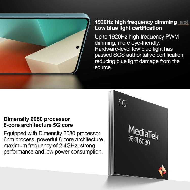 Xiaomi Redmi Note 13 5G, 8GB+256GB,  6.67 inch MIUI 14 Mediatek Dimensity 6080 Octa Core up to 2.4GHz, Network: 5G(Blue)