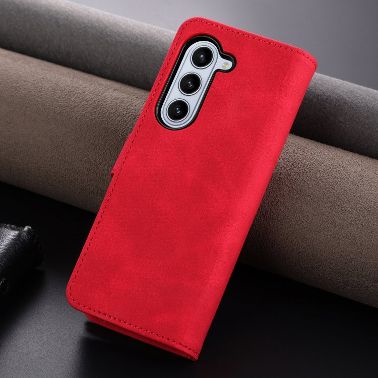 For Samsung Galaxy Z Fold6 5G AZNS Skin Feel Calf Texture Flip Leather Phone Case(Red)