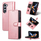 Pour Samsung Galaxy Z Fold6 5G Étui en cuir avec rabat AZNS texture veau toucher peau (Or Rose)