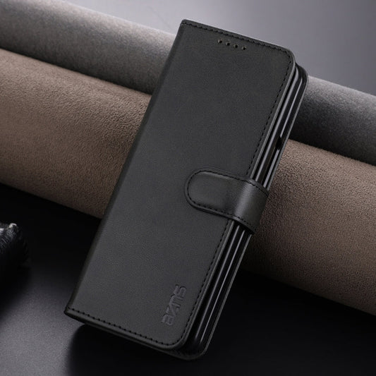 For Samsung Galaxy Z Fold6 5G AZNS Skin Feel Calf Texture Flip Leather Phone Case(Black)