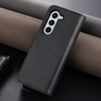 For Samsung Galaxy Z Fold6 5G AZNS Skin Feel Calf Texture Flip Leather Phone Case(Black)