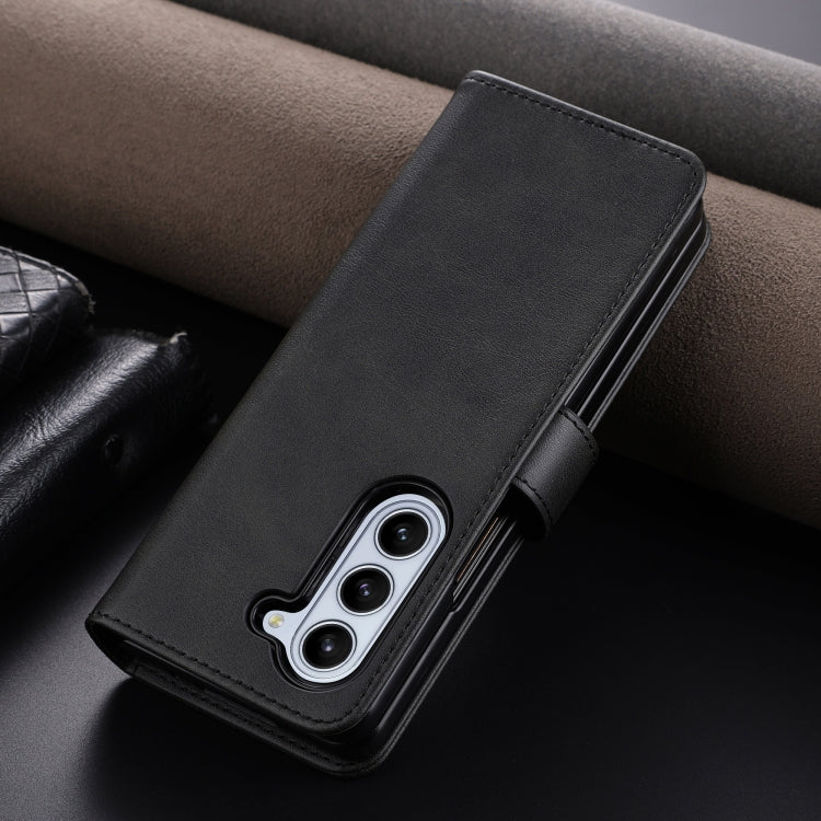 For Samsung Galaxy Z Fold6 5G AZNS Skin Feel Calf Texture Flip Leather Phone Case(Black)