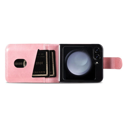 For Samsung Galaxy Z Flip7 FE / Flip6 AZNS Skin Feel Calf Texture Flip Leather Phone Case(Rose Gold)