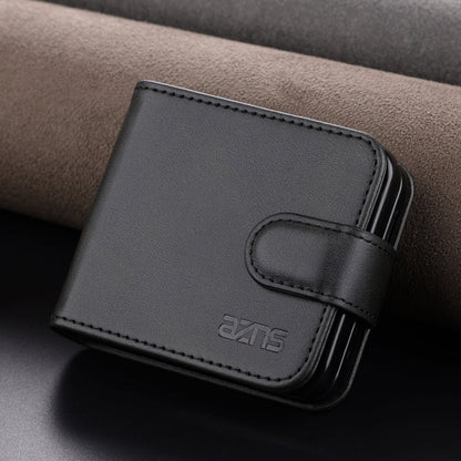 For Samsung Galaxy Z Flip7 FE / Flip6 AZNS Skin Feel Calf Texture Flip Leather Phone Case(Black)