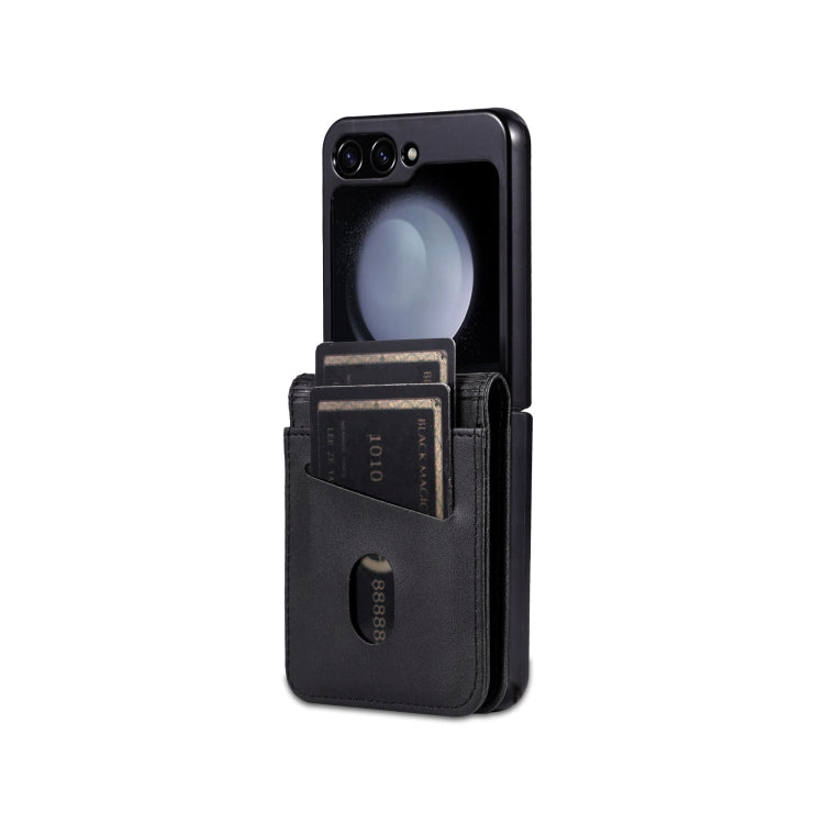For Samsung Galaxy Z Flip7 FE / Flip6 AZNS Skin Feel Calf Texture Flip Leather Phone Case(Black)
