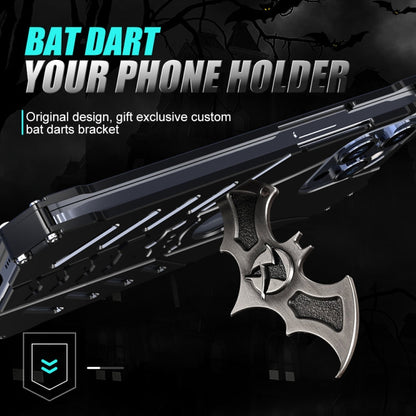 For iPhone 16 Pro R-JUST Batman Hollow Metal Phone Protective Case(Black)