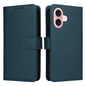 For iPhone 16 BETOPNICE BN-005 2 in 1 Detachable Imitate Genuine Leather Phone Case(Blue)